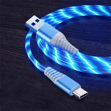 5A Flowing Colors LED Glow USB Charger Type C