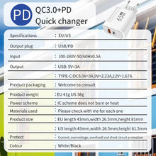 Cargar imagen en el visor de la galería, 65W USB C Charger Fast Charging Mobile Phone Adapter

