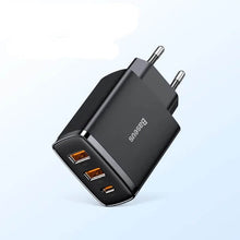 Load image into Gallery viewer, Baseus 30W USB Charger QC3.0 PD3.0 Type C PD Fast Charging 3 Ports
