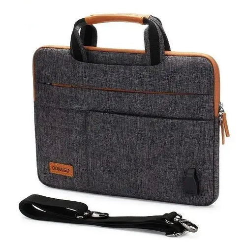 Multi-Functional Laptop Sleeve Business Briefcase Messenger Bag with USB Charging Port