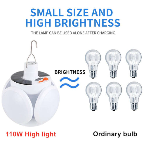 110W Solar LED Torch USB Rechargeable Night Light Marginseye.com