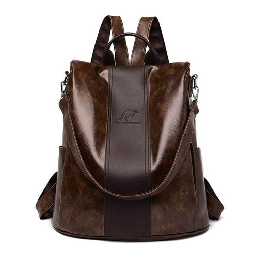 Women Leather Backpack Anti-theft Large Capacity bag