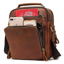 Load image into Gallery viewer, Genuine Leather Men Vintage Handbags Small Flap Men&#39;s Shoulder Bag Marginseye.com
