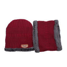 Load image into Gallery viewer, Fashion casual knit hat men plus velvet thick warm cap-Marginseye.com
