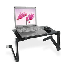 Load image into Gallery viewer, Aluminium Alloy Laptop Desk Folding Portable Laptop Table Notebook Desk Table Stand Bed Sofa Desk Tray Book Holder stands and coolers Marginseye.com

