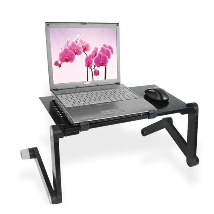 Aluminium Alloy Laptop Desk Folding Portable Laptop Table Notebook Desk Table Stand Bed Sofa Desk Tray Book Holder stands and coolers Marginseye.com
