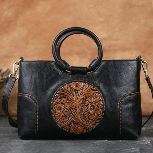 High-Quality Leather Women's Handbag Retro Marginseye.com