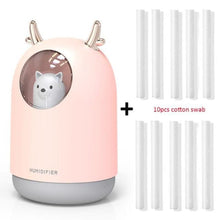 Load image into Gallery viewer, Home Appliances USB Humidifier 300ml Cute Pet Ultrasonic Cool Mist Aroma Air Oil Diffuser Romantic Color LED Lamp Humidificador humidifier Marginseye.com
