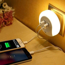 Load image into Gallery viewer, Intelligent sensor LED night light with 2 phone chargers-marginseye.com
