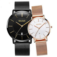 Cargar imagen en el visor de la galería, Japan Quartz Movement Couple Watch His Hers Watch Set Auto Date Lover&#39;s Wristwatch
