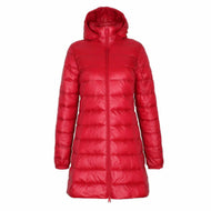 Ladies Coats Long Winter Hat Detachable Down Jacket Marginseye.com