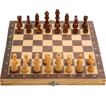 Load image into Gallery viewer, Large Magnetic Wooden Folding Chess Set Felted Game Board valentines gift-marginseye.com
