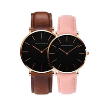 Load image into Gallery viewer, Leather Strap Casual Fashion Women Top Brand Luxury Waterproof For Couple Watches relogio feminino
