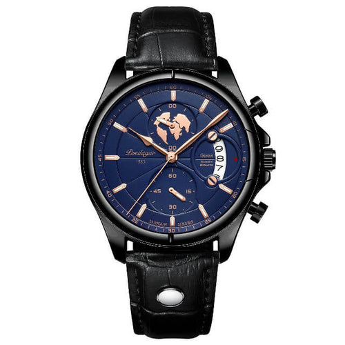 Men Watch Fashion Chronograph Leather Quartz Watches Waterproof Luminous Top Brand Luxury Casual Sport Men's Wristwatch