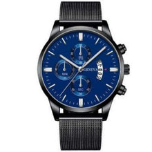 Load image into Gallery viewer, Men&#39;s Fashion Business Calendar Watches Men Luxury Blue Stainless Steel
