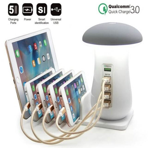 Multi Port USB Quick Charge QC3.0 Fast Charger Station for Iphone Ipad Marginseye.com