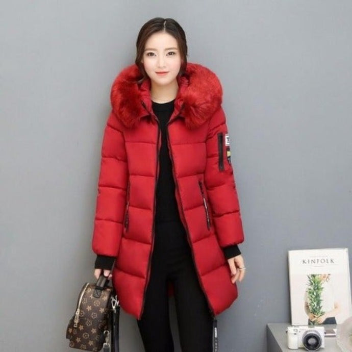 Parka Women Winter, Long Cotton jacket-marginseye.com