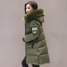 Cargar imagen en el visor de la galería, Parka Women Winter, Long Cotton jacket-marginseye.com
