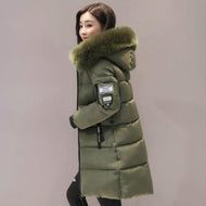 Parka Women Winter, Long Cotton jacket-marginseye.com