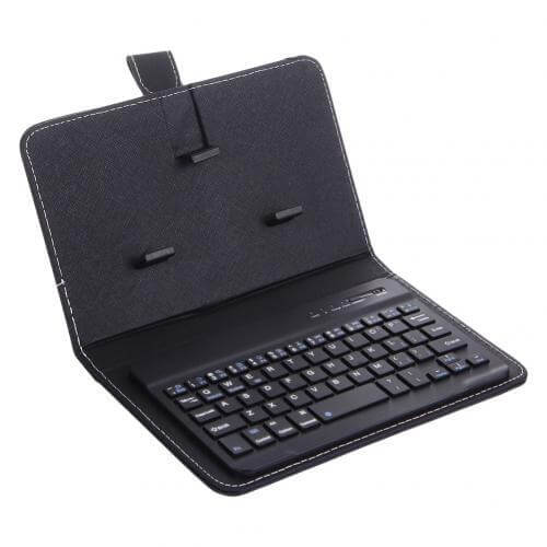 Portable Wireless Bluetooth Keyboard with Faux Leather Case Marginseye.com