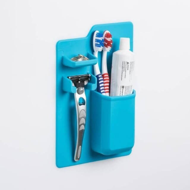 Silicone Shower Organizer toothbrush holder marginseye.com