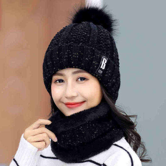 Winter knitted Beanies Hats Women Marginseye.com
