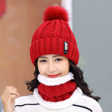 Cargar imagen en el visor de la galería, Winter knitted Beanies Hats Women Marginseye.com
