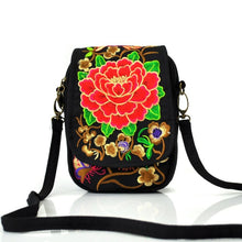 Cargar imagen en el visor de la galería, Women Shoulder Bag Travel Pouch Vintage Floral Embroidered Crossbody
