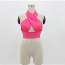 Load image into Gallery viewer, Women Strappy Backless Crop Top marginseye.com
