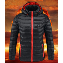 Load image into Gallery viewer, Women USB Electric Battery Heated Jackets Outdoor Long Sleeves Heating Coat Jackets Warm Winter 
