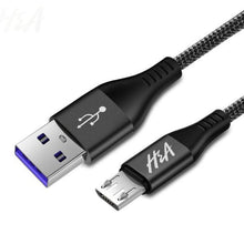 Load image into Gallery viewer, 3A Micro USB Cable 1m 2m Fast Charging Nylon Marginseye.com

