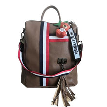 Load image into Gallery viewer, New retro fashion zipper ladies backpack PU Leather Marginseye.com
