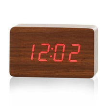 Load image into Gallery viewer, Mini Cube LED Wooden Alarm Clock Marginseye.com

