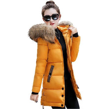 Load image into Gallery viewer, Winter Jacket Women Big Fur Hooded Parka Long Coats Cotton Padded Ladies Winter Coat Women Warm Thicken Jaqueta Feminina Inverno Marginseye.com
