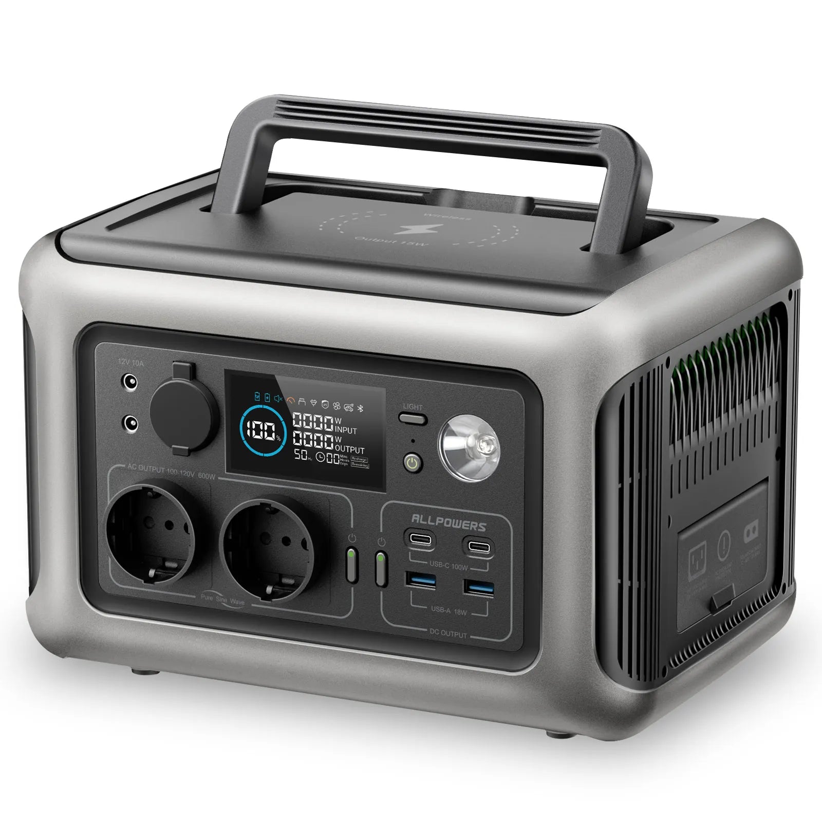 S3763ec70315041fd924fd024d495bc7dM.jpg ALLPOWERS Portable Power Station R600, 299Wh LiFeP04 Battery with 2x 600W (1200W Surge) AC Outlets for Outdoor Camping RV Home - Image 1