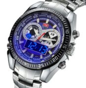 Luxury Brand Stainless Steel Watch Men military LED Waterproof