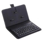 Portable Wireless Bluetooth Keyboard with Faux Leather Case