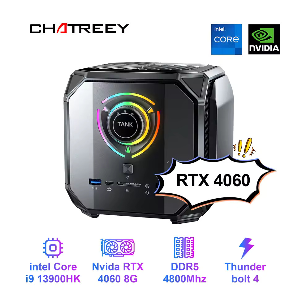 Chatreey Intel Core i9 Mini PC (i9-12900H, 32GB RAM, 1TB SSD